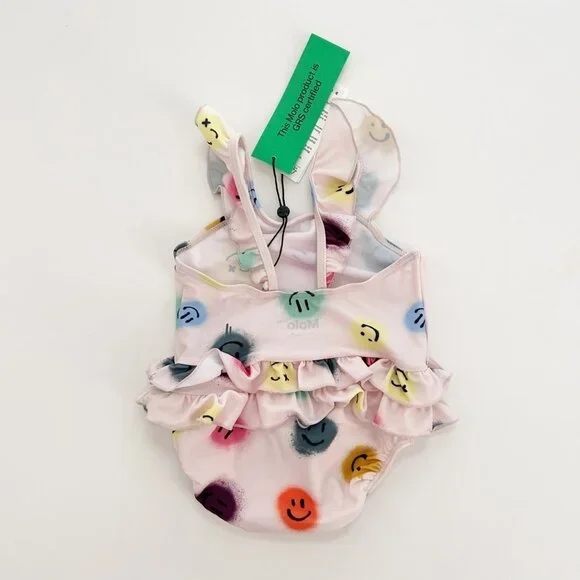Molo Baby Girl Size 18-24M Nalani Happy Dots One Piece Swimsuit - Picture 3 of 7